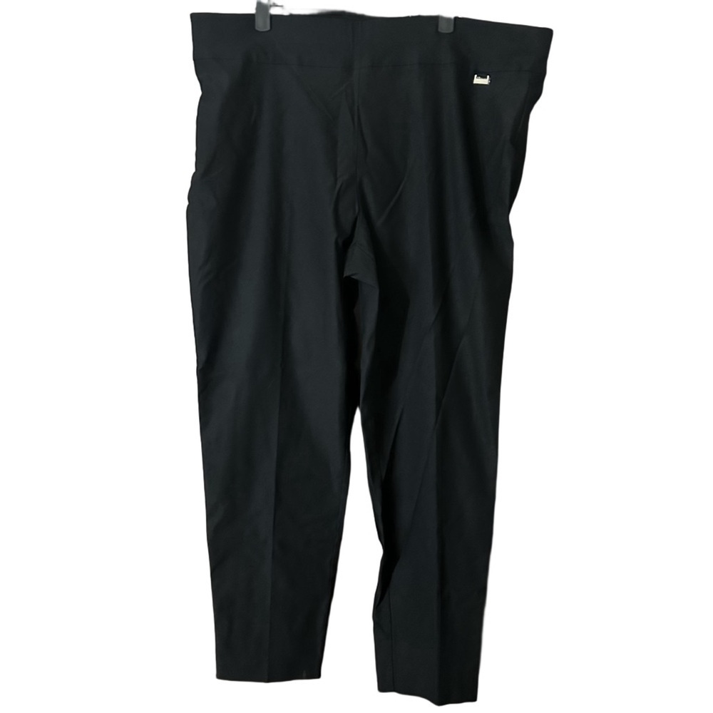 Anne Klein Black High Rise Slim Ankle Cropped Pants Sz XL NWT Office Dressy